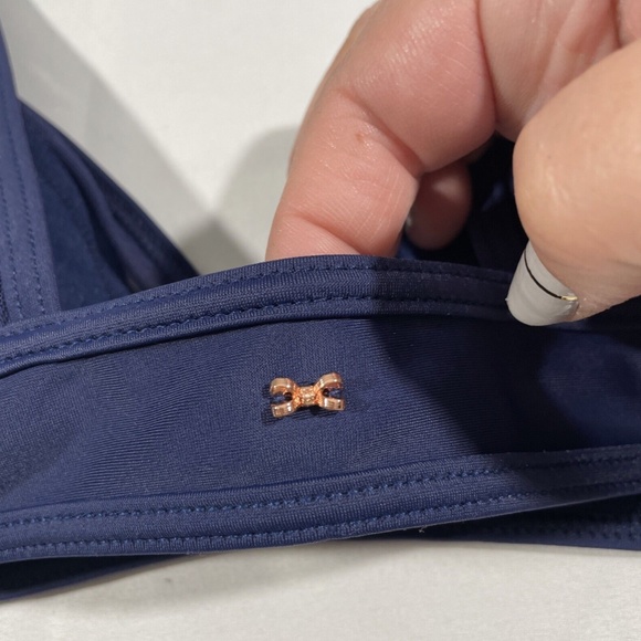 NEW Ted Baker [ size 3 ] Robbyn Mesh‎ Panelled Bikini Top in Blue - Picture 8 of 10